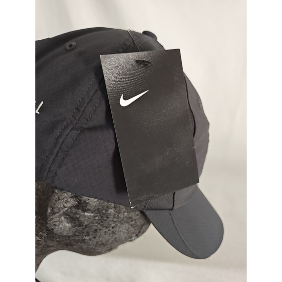 NWT Nike Golf Hat Lightweight Gray Black 247077-060 Art Deco Skyscraper Logo - Picture 5 of 12